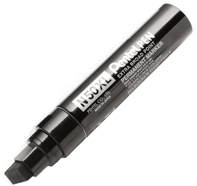 Pentel N50XL permanente marker, zwart, extra dikke punt (8-15,4mm)