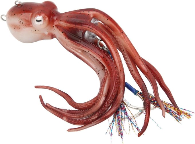 Vis Lokaas - Octopus Lure - Zeevissen - Gecomprimeerde Inkt - 300g - Rood