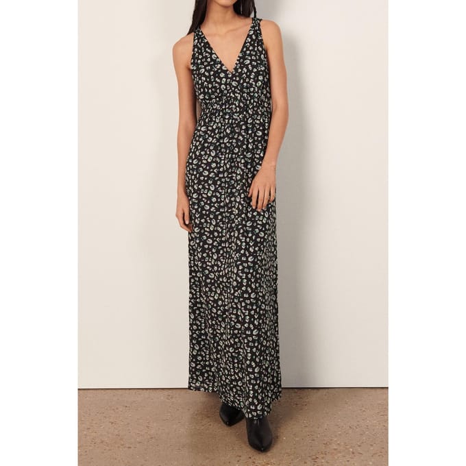 BA&SH Robe Becky Noir Größe: M | Maxikleider Outlet | Damen