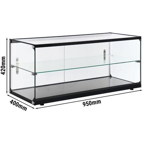 GGM Gastro Aufsatzvitrine - ungekühlt - aus gehärtetem Glas - 950mm