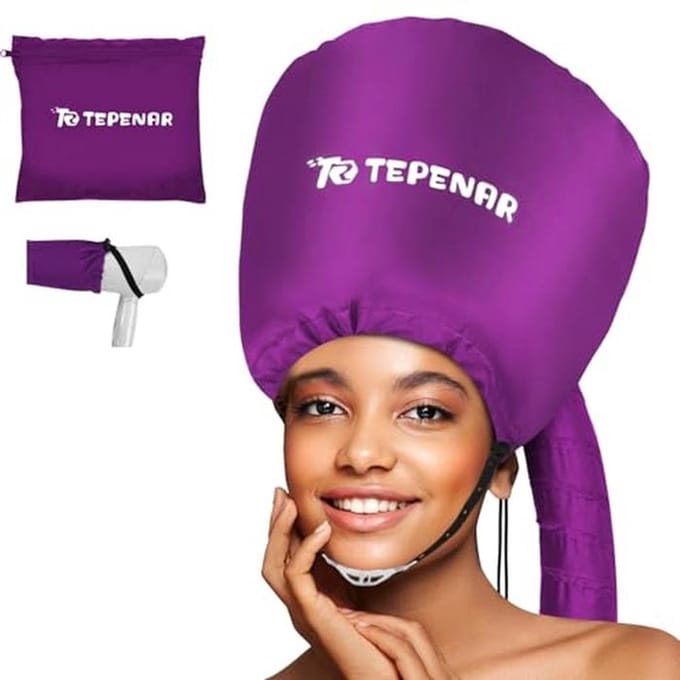 Haardroger Kap - Verstelbare Kap - Haar Drogen - Snelle Droogtijd - 175 cm - Paars