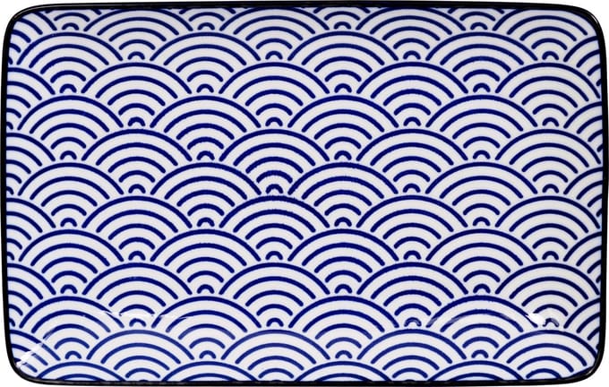 Tokyo Design Studio - Nippon Blue Sushibord - Golven - 21x13.5cm