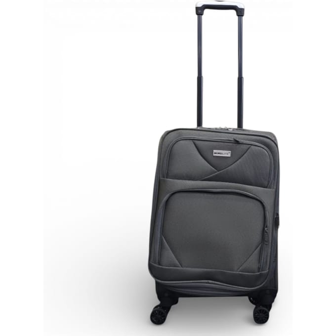 Softshell lichtgewicht grijs nylon 4-wiel reiskoffer Vakantie Cabin Koffer