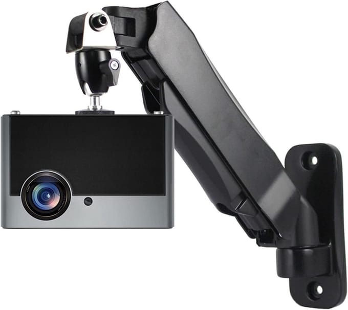 Projector Beugel - Projector Ophanging - Thuisbioscoop Installatie - Verstelbare Arm - 38 cm Uitschuifbaar - Zwart