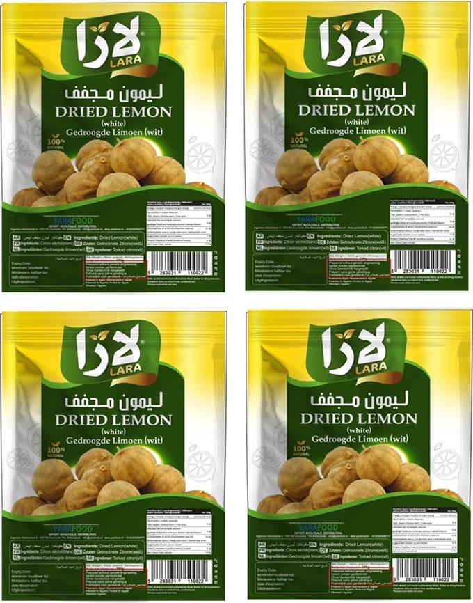 Lara Multipak Gedroogde Limoen Wit 4 x 150 Gram