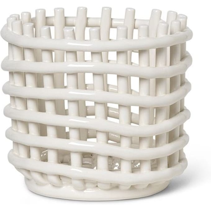 Ferm Living Ceramic Mand - off white - klein