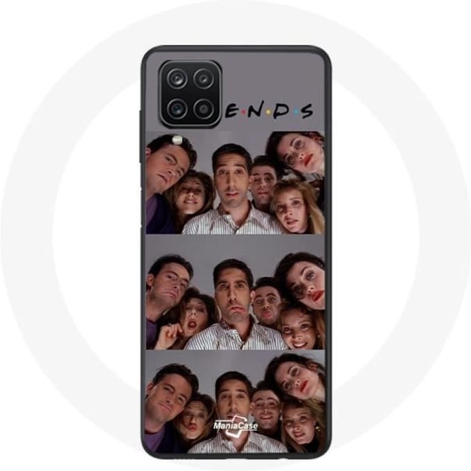 Coque - Maniacase - Samsung Galaxy A12 - Souple - Gris - Friends Selfie