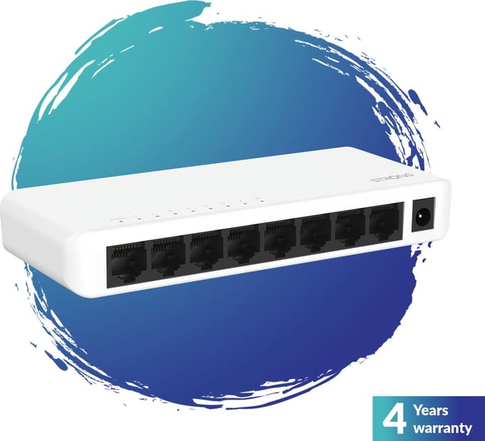 Strong SW8000P netwerk-switch Gigabit Ethernet (10/100/1000) Wit