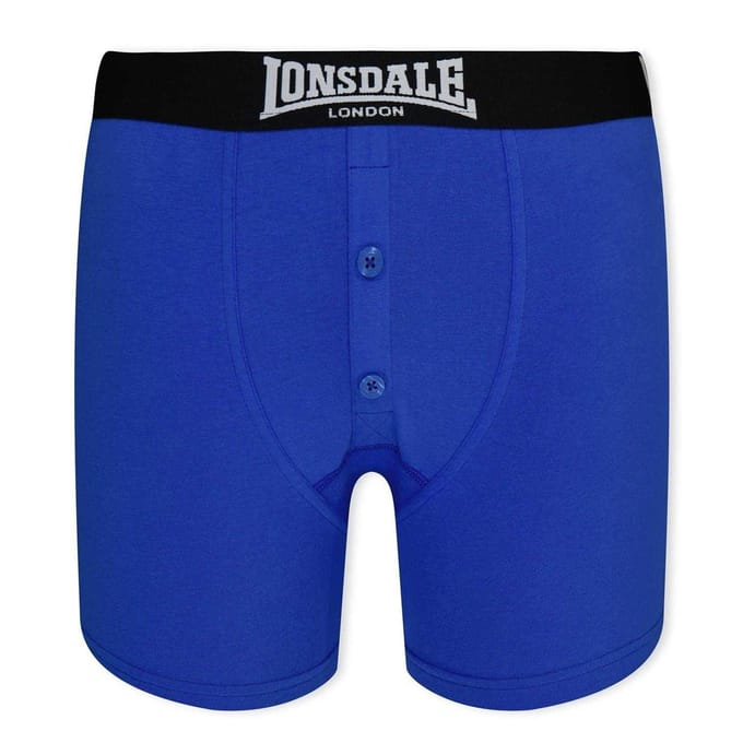 Lonsdale Boxershorts voor jongens (Set van 2) (Blauw/Zwart)