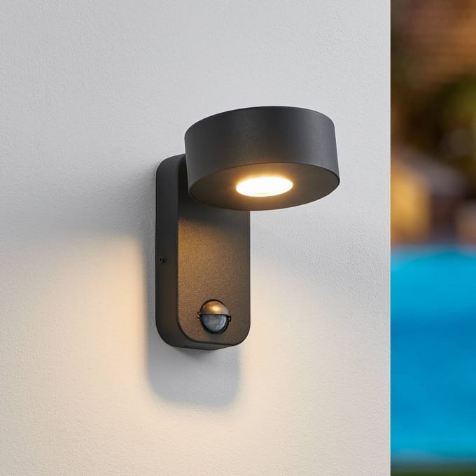 EGLO Palosco Wandlamp Voor buiten - Met bewegingssensor - IP44 - Zwart
