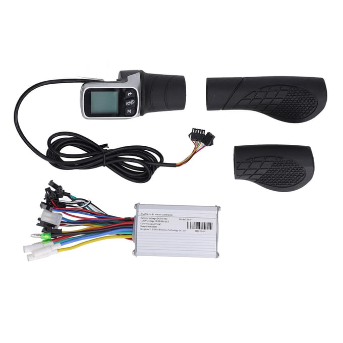 Kit de conversion pour scooter électrique, poignées demi-et complètes, contrôleur et compteur LCD pour scooter électrique black