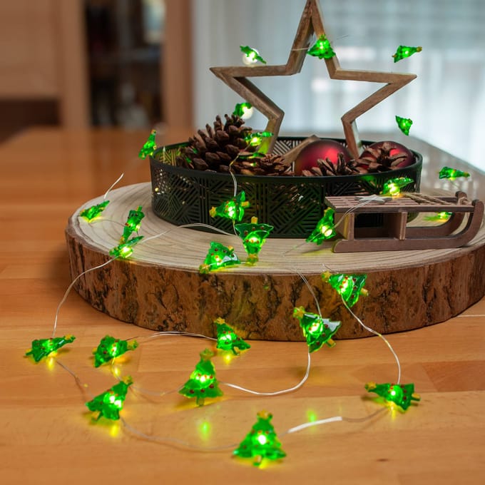 Lindby LED lichtketting Motje, kerstbomen, 320 cm, IP20