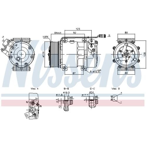 Airco-compressor NISSENS 890945