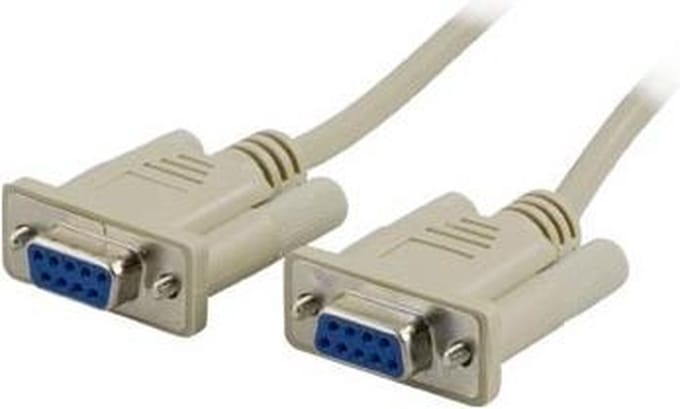 Deltaco DEL-25C 10m Beige seriële kabel
