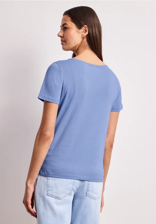 Basic Shirt met ronde hals en print