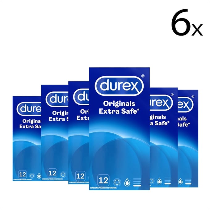 Durex Originals Condooms Extra Safe - 6x 12 stuks