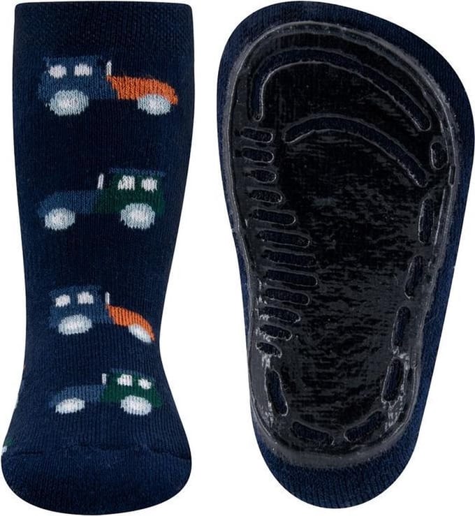 Antislipsokken Donkerblauw met Trekkers - 21/22