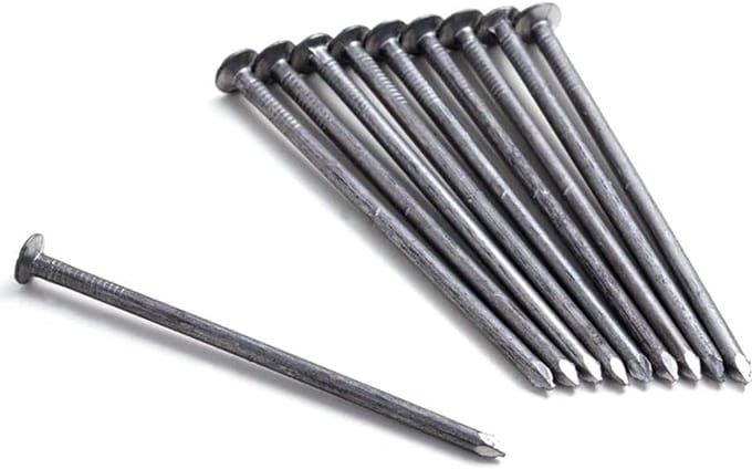 Set van 50 Lange, Rechte Stalen Constructie Nagels