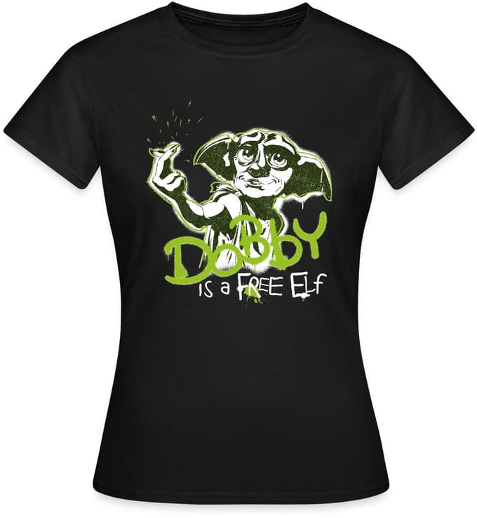 Harry Potter Dobby Is Een Vrije Elf T-Shirt Dames