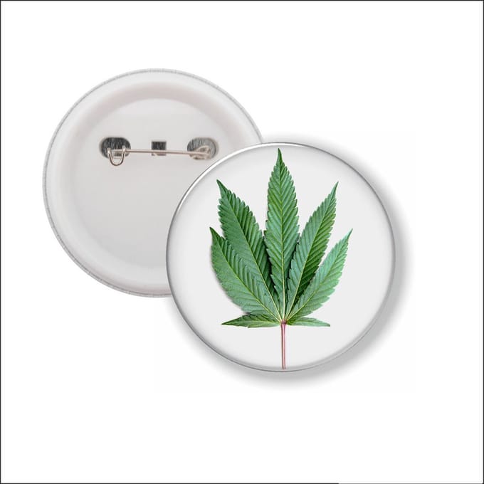 Button Met Speld - Weed
