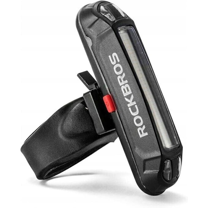 Rockbros A54BK Rear Bike Light + Micro USB - USB-A Cable - Black