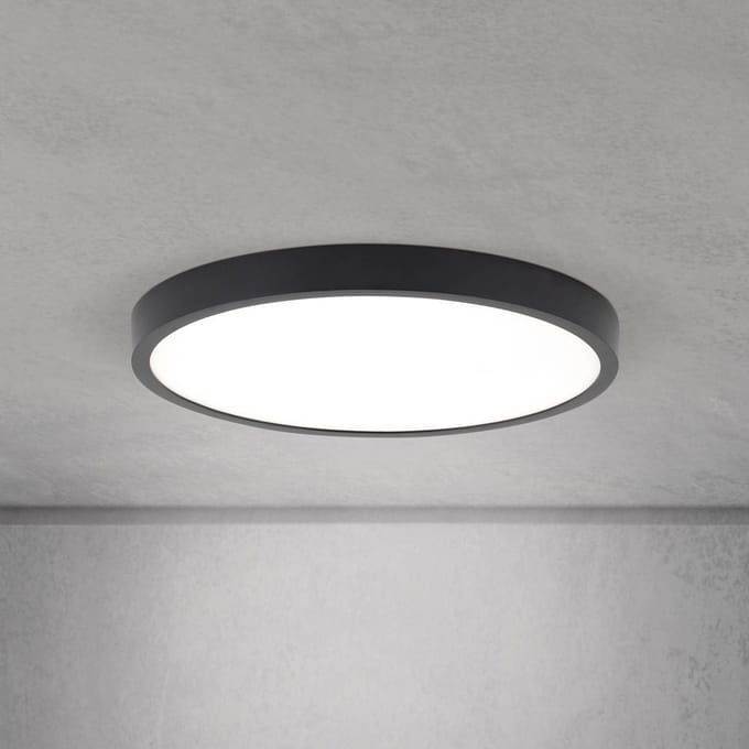 ORION LED plafondlamp Disc, zwart Ø 28 cm, CCT metaal/kunststof
