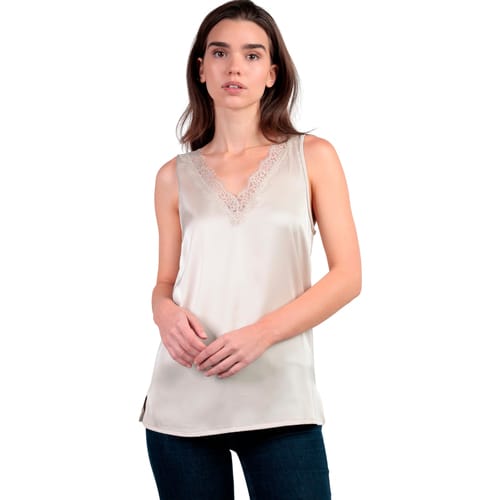 Blouse Admas Satin Lace Kanten tanktop