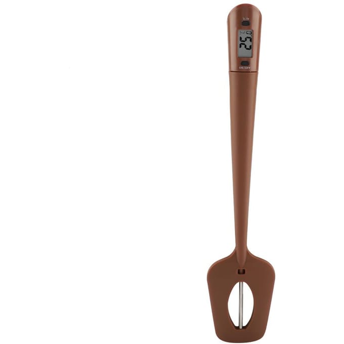 Veilige Duurzame Siliconen Voedsel Koffie Schraper Elektrische Thermometer Roerder brown