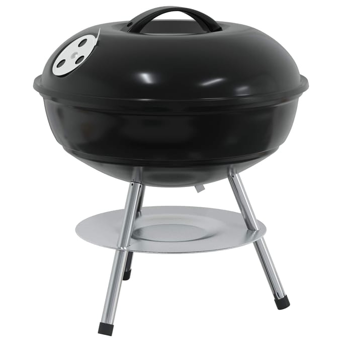 vidaXL Houtskool Grill 36,5 x 36,5 x 40 cm Zwart