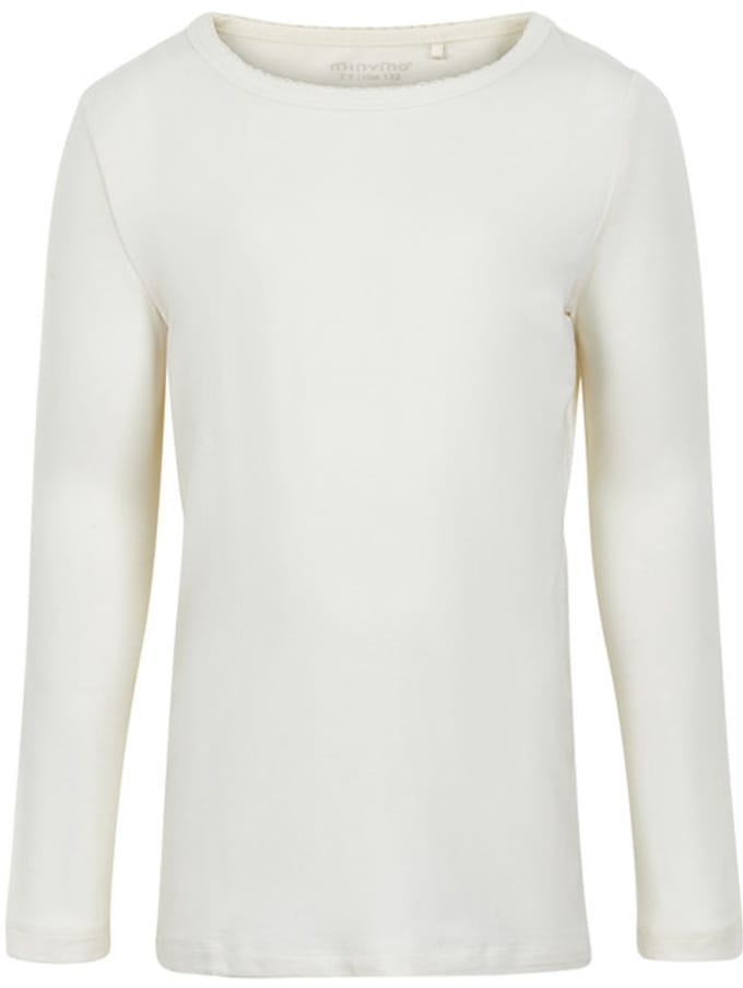 Minymo Longsleeve Bamboo Meisjes Viscose Wit Mt 110