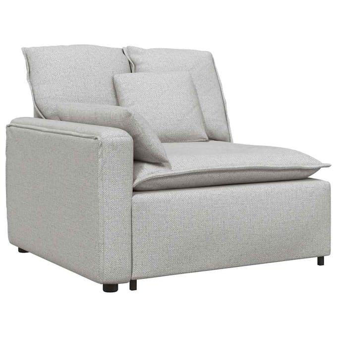 vidaXL - Modulaire - bank - Armleuning - eindmodule - met - kussens - 100 - cm