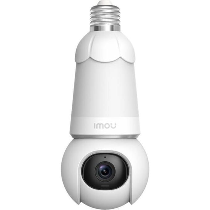 Imou Bulb Cam - Beveiligingscamera En E27 Lamp - 3K Camera en Lamp In 1 - 3K UHD Beeld – 350 Lumen - Eenvoudige en Snelle Installatie - Panoramisch Draaien En Kantelen Voor 360° Beveiliging - Persoons -En Voertuigendetectie
