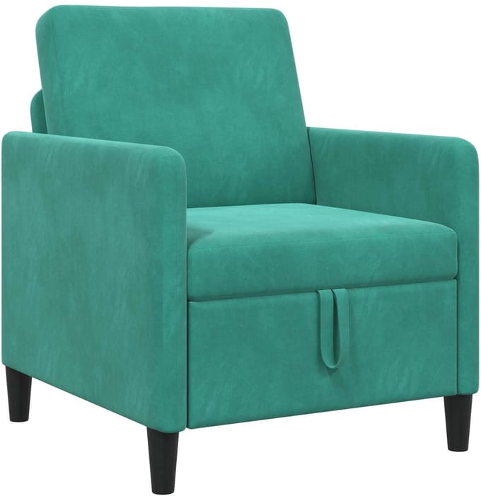 vidaXL - Sofa - met - Opbergruimte - Turquoise - 72 - x - 78 - x - 87 - cm - Polyester