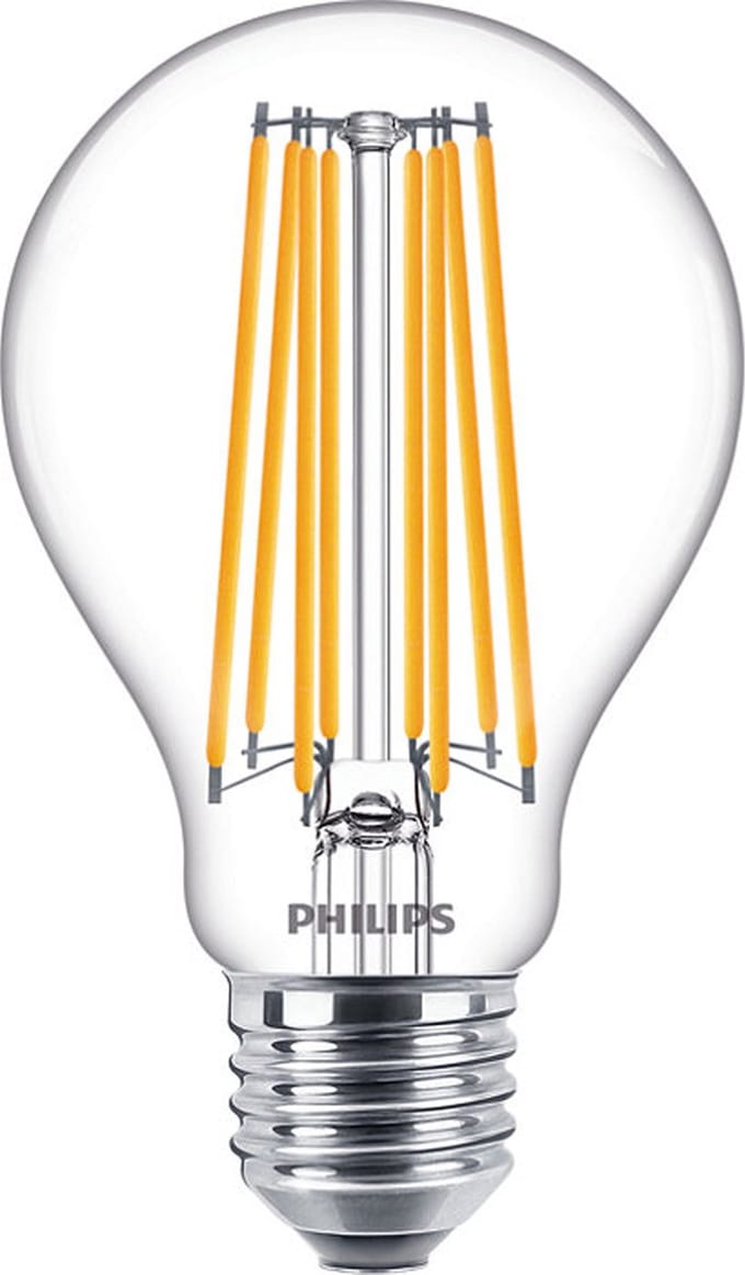 Philips 34744100 Gloeilamp-lamp Energielabel D (A - G) E27 Peer 17 W Warmwit (Ø x l) 70 mm x 121 mm 1 stuk(s)
