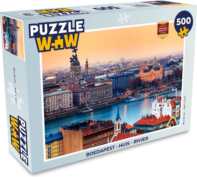 Puzzel Boedapest - Huis - Rivier - Legpuzzel - Puzzel 500 stukjes