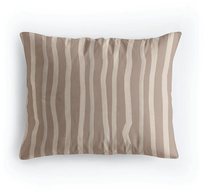 Zelesta Pure Design Katoen Kussensloop set van 2 - Brown Stripes 60x70cm