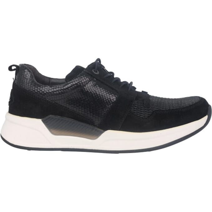 Gabor rollingsoft sensitive 96.955.83 - dames rollende wandelsneaker - Zwart - maat 39 (EU) 6 (UK)