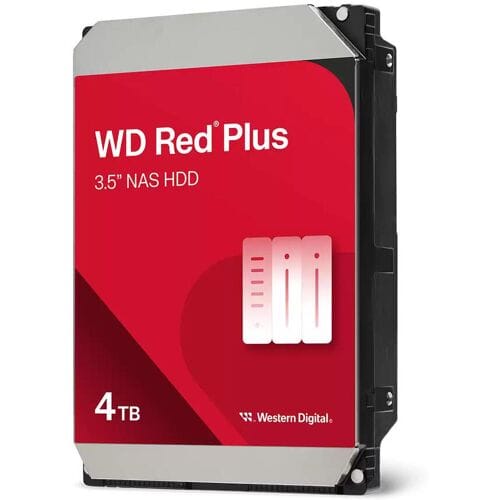 Western Digital Red Plus - Interne Harde Schijf - NAS HDD - 128MB Cache - 4 TB