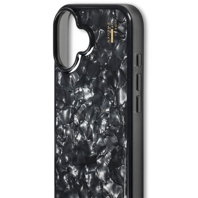 iDeal of Sweden Pearlized Case geschikt voor Apple iPhone 16 - Zwart