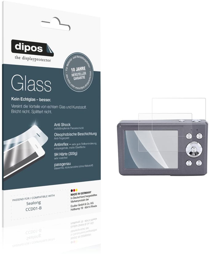 dipos – 2x Matte Pantserfolie geschikt voor Sealong CCD01-B | 9H Screenprotector