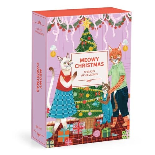 Meowy Christmas 12 Days Of Puzzles 500 Piece Countdown - Galison