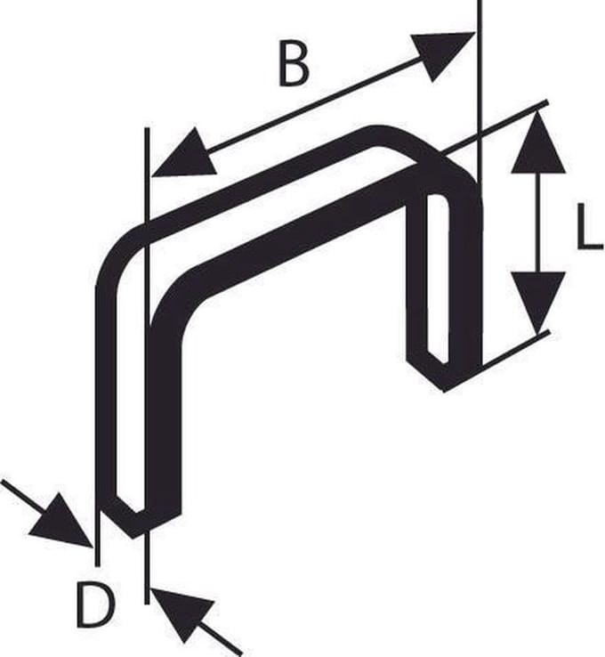 Bosch - Niet met platte draad type 54 12,9 x 1,25 x 8 mm
