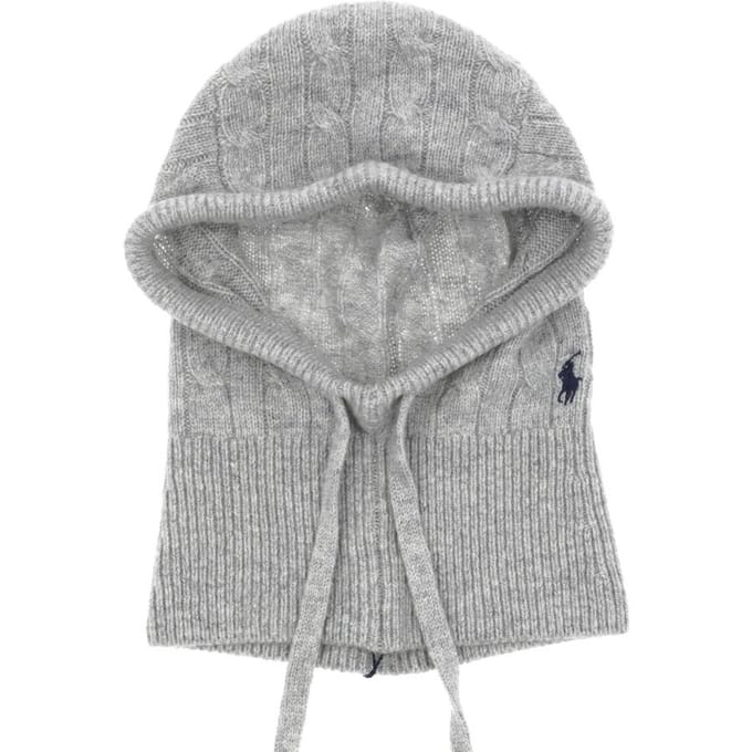 Polo Ralph Lauren Kabelgebreide Balaclava Muts Wc0655 057 WC0655-057 gray