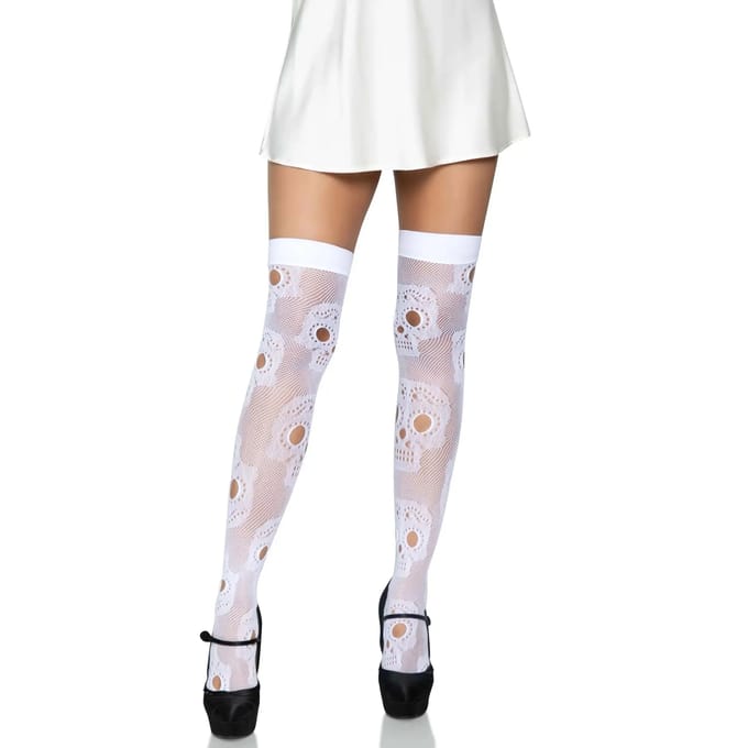 Vrouwelijke netauto's Leg Avenue Sugar Skull
