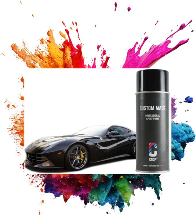CROP Metallic Zwart spuitbus 400ml - Professional Spray