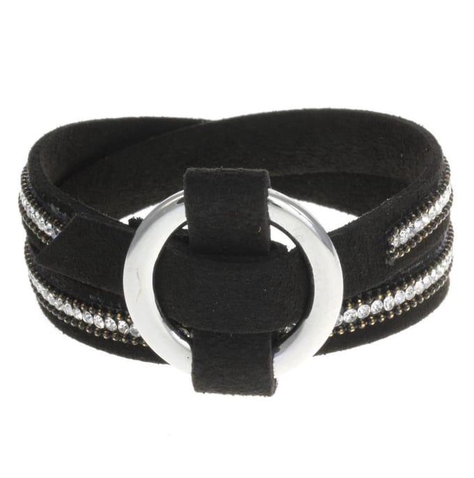 Behave - wikkelarmband met riemsluiting - city chique stijl