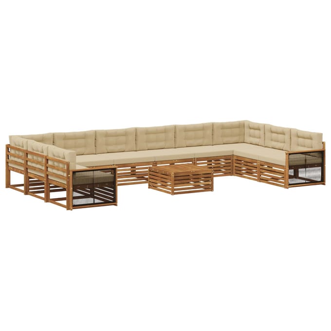 vidaXL - Sofa-Sets - 11 - st - Massief - Acacia - Hout