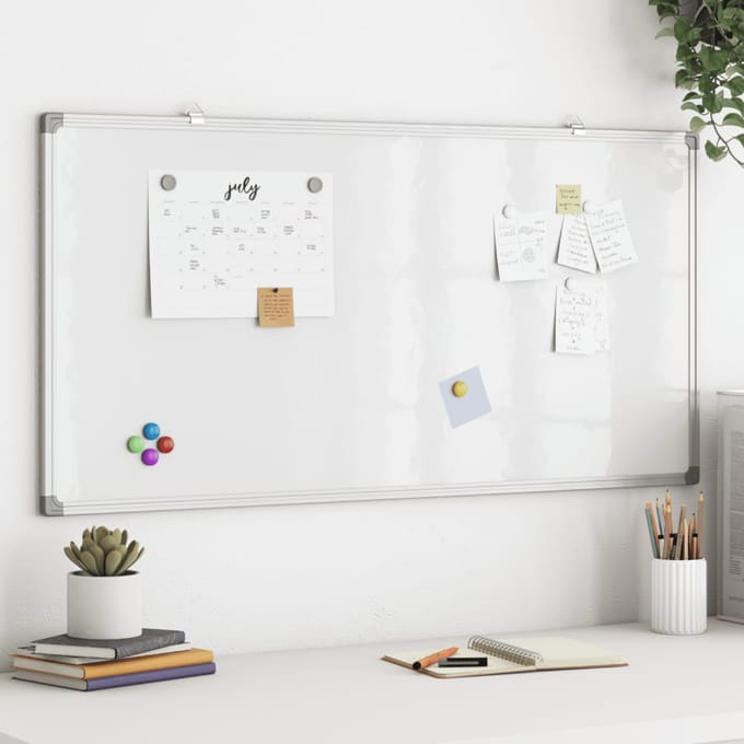 vidaXL - Whiteboard - magnetisch - 60x30x1,7 - cm - aluminium