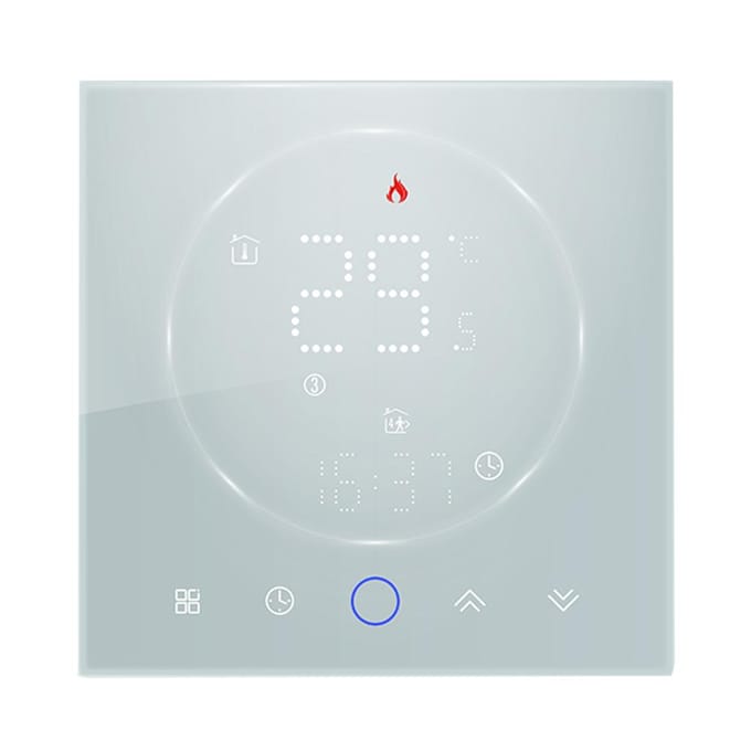 Slimme thermostaat 16A Digitaal programmeerbaar LED-display Vloerverwarmingstemperatuurregelaar Electric Heating wit