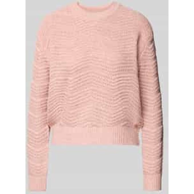 Gebreide pullover met geribde boorden